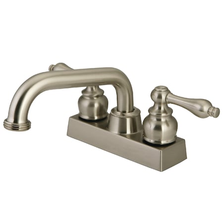 Kingston Brass 4 in Centerset2-HandleLaundry Faucet, Brushed Nickel KB2478AL